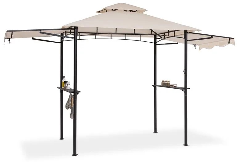 Blumfeldt Steakhouse Wings, altánok, 244 x 260 x 152 cm, 160 g/m², polyester, oceľ, béžový