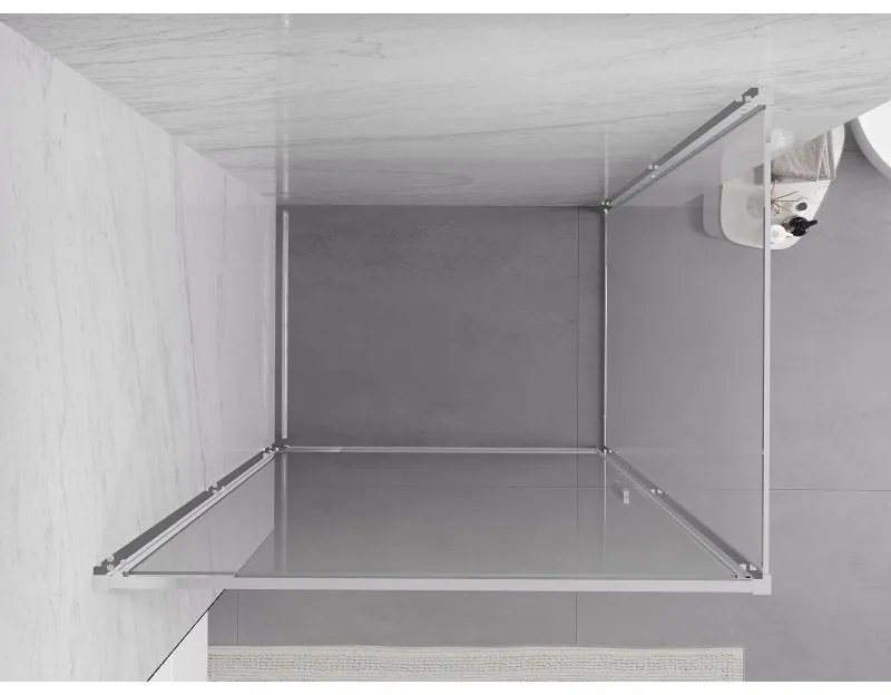 Mexen Exo, sprchovací kút s krídlovými dverami 80 x 100 cm, 6mm číre sklo, chrómový profil, 817-080-100-01-00