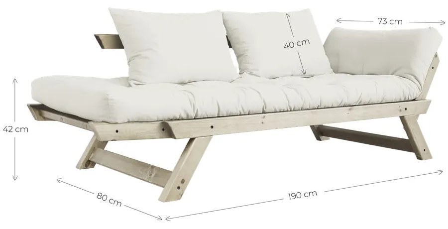 Variabilná pohovka Karup Design Bebop Natural/Bordeaux