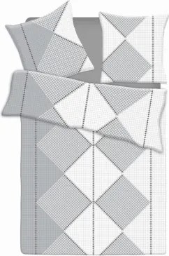 Obliečky Sardinien, šedo-biele%