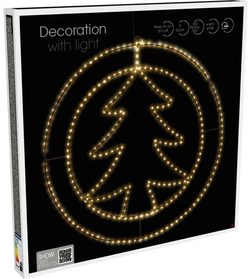 Vianočná závesná LED dekorácia Trinket Tree 285 LED, 52 cm
