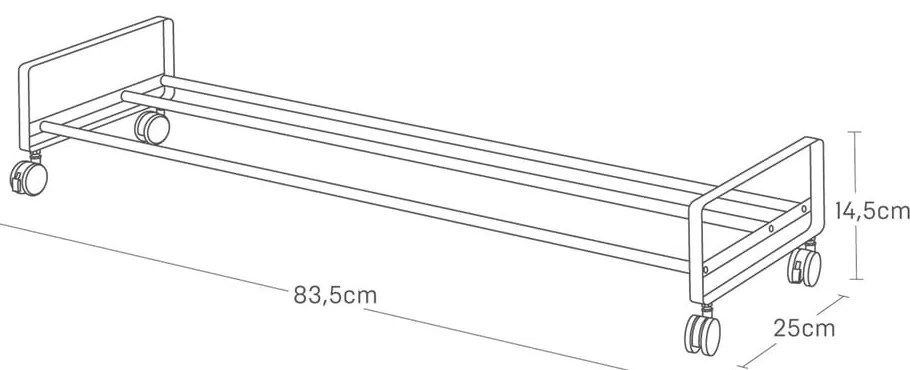 Čierny kovový stojan na topánky 83,5x14,5x27,5 cm Tower – YAMAZAKI