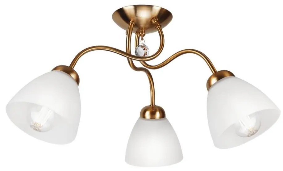 Prisadený luster MIRANDA 3xE27/60W/230V zlatá