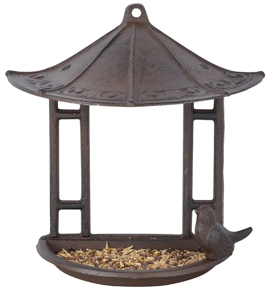 Závesné liatinové kŕmidlo Esschert Design, výška 24,4 cm