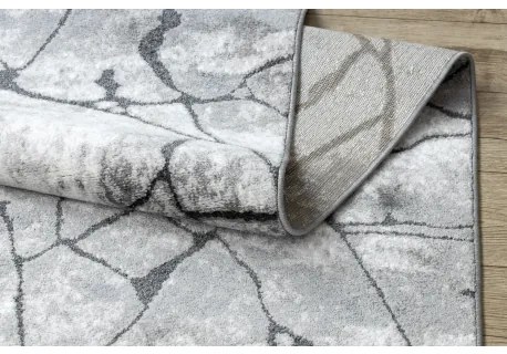 Moderný behúň COZY 8873 Cracks, prasknutý betón - Štrukturálny, dve vrstvy rúna tmavosivá Veľkosť: 80 cm