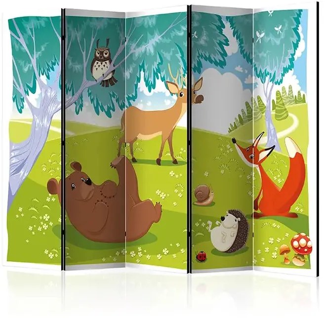 Paraván - Funny animals II [Room Dividers] Veľkosť: 225x172, Verzia: Jednostranný