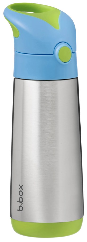 Termoska na pitie so slamkou 500 ml - modrá/zelená