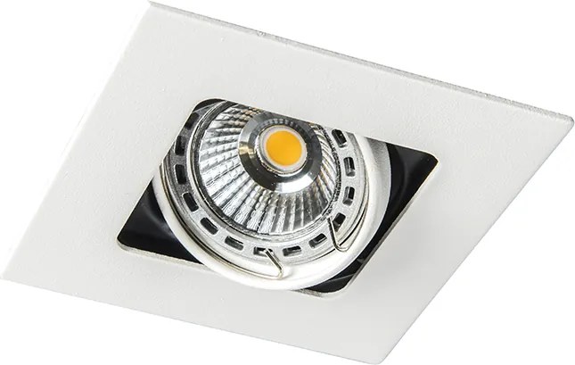 Štvorcové zapustené bodové svetlo biele otočné a nakloniteľné - Artemis