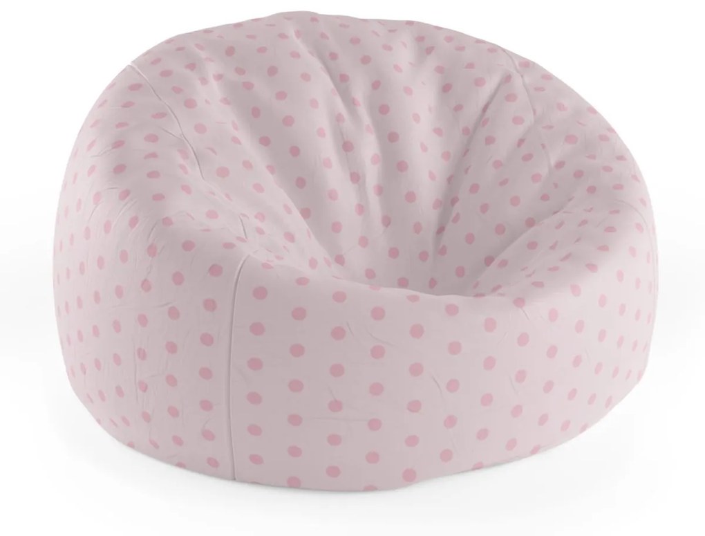 Sablio Sedací vak Cocoon Ružové bodky - 75 x 45 x 35 cm