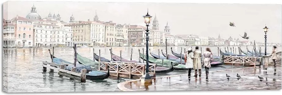 Styler Obraz na plátne - Benátská gondola 45x140 cm