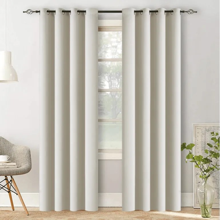 Bielo-krémová záclona OXFORD 140x270 cm Zavesenie: Riasiaca páska