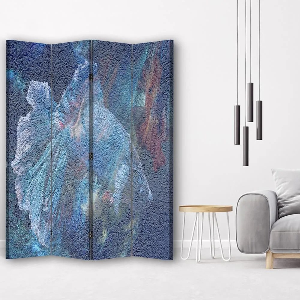 Gario Paraván Secret blue Rozmery: 110 x 170 cm, Prevedenie: Korkový paraván