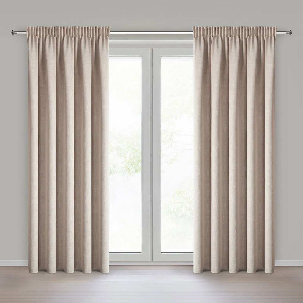 ZÁVES NA PÁSKE LEYA 140X270 CM BÉŽOVÁ