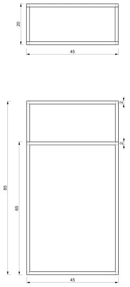 Vešiak na uteráky 85x45 cm čierna