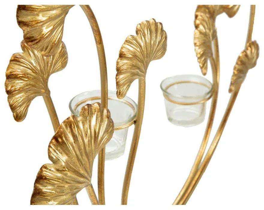 Svietnik v zlatej farbe Mauro Ferretti Iris