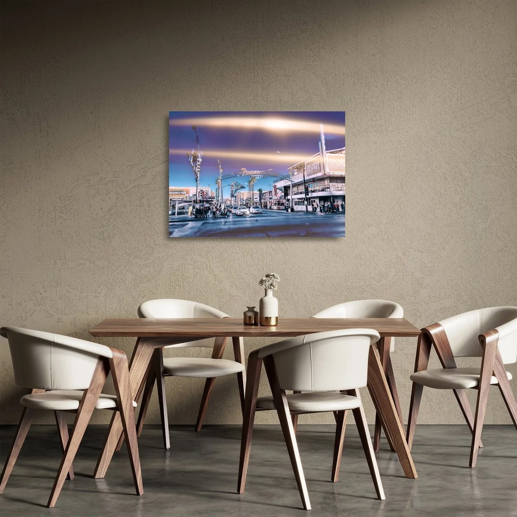 Sklenený obraz ulice v Las Vegas (70x50 cm)