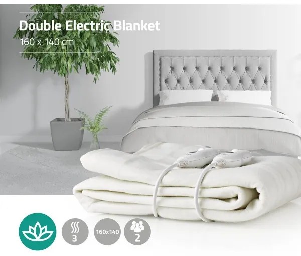 Nedis PEBL110CWT2 - Elektrická vyhrievacia deka pre dve osoby 120W/230V 160x140 cm