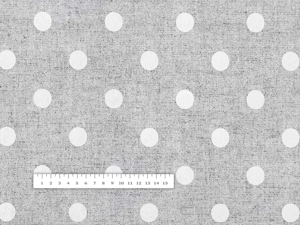 Biante Dekoračný obdĺžnikový obrus Porto PRT-018 Biele bodky na sivom režnom 130x220 cm