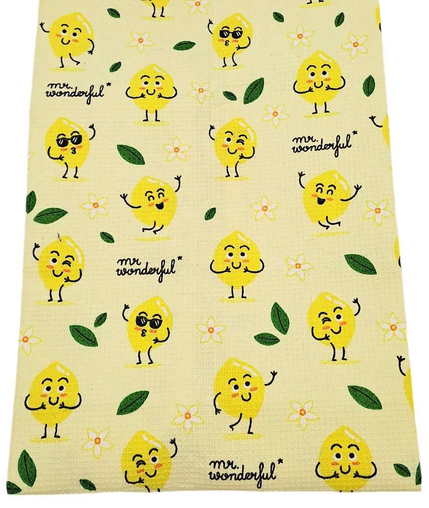 usporadejto.cz 6 ks vaflových kuchynských utierok + úložný box - CITRÓN