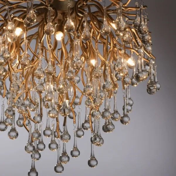 Paul Neuhaus 8091-11 - Prisadený luster ICICLE 9xG9/40W/230V pr. 50 cm mosadz