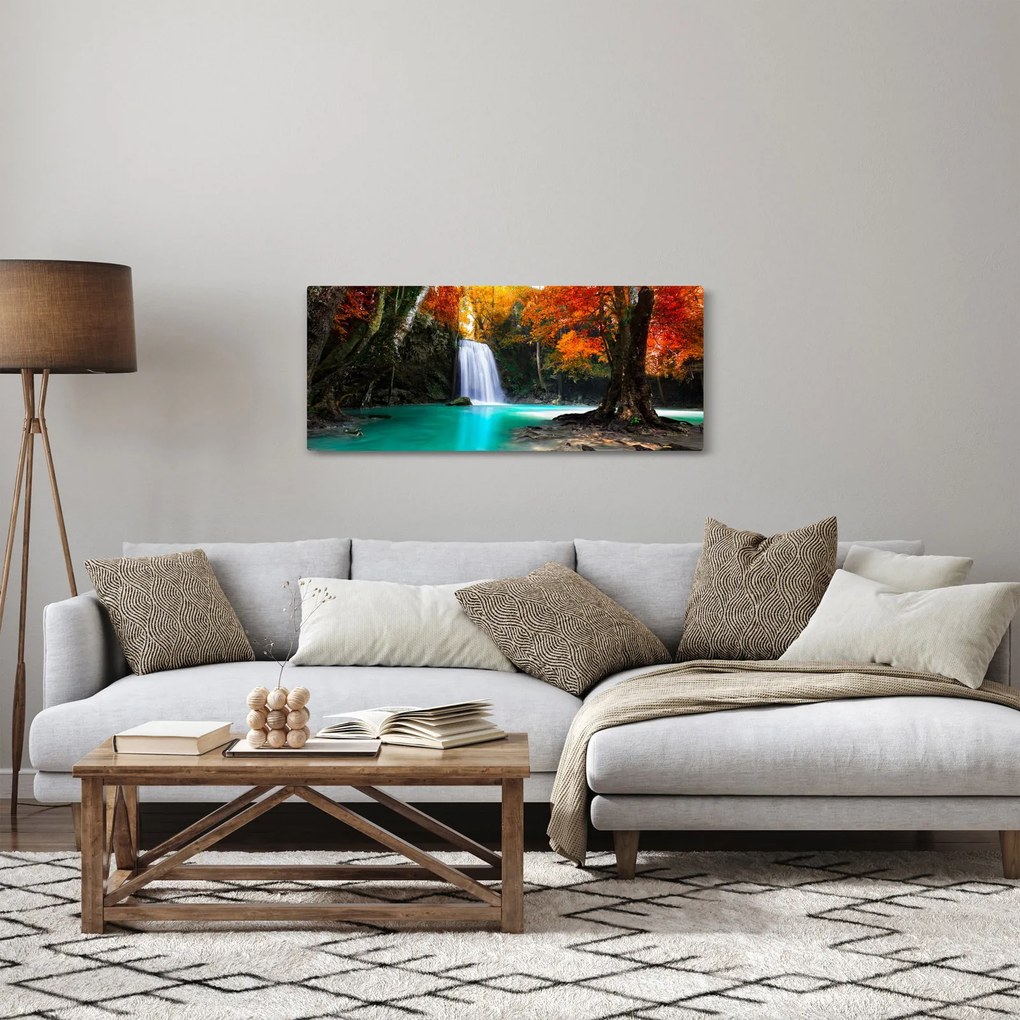 Obraz - Smaragdová lagúna (120x50 cm)
