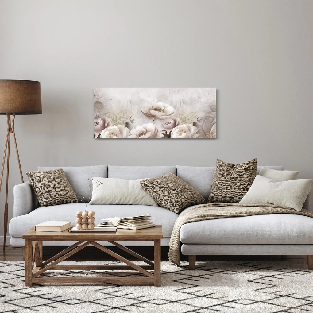 Obraz - Ružové kríky (120x50 cm)