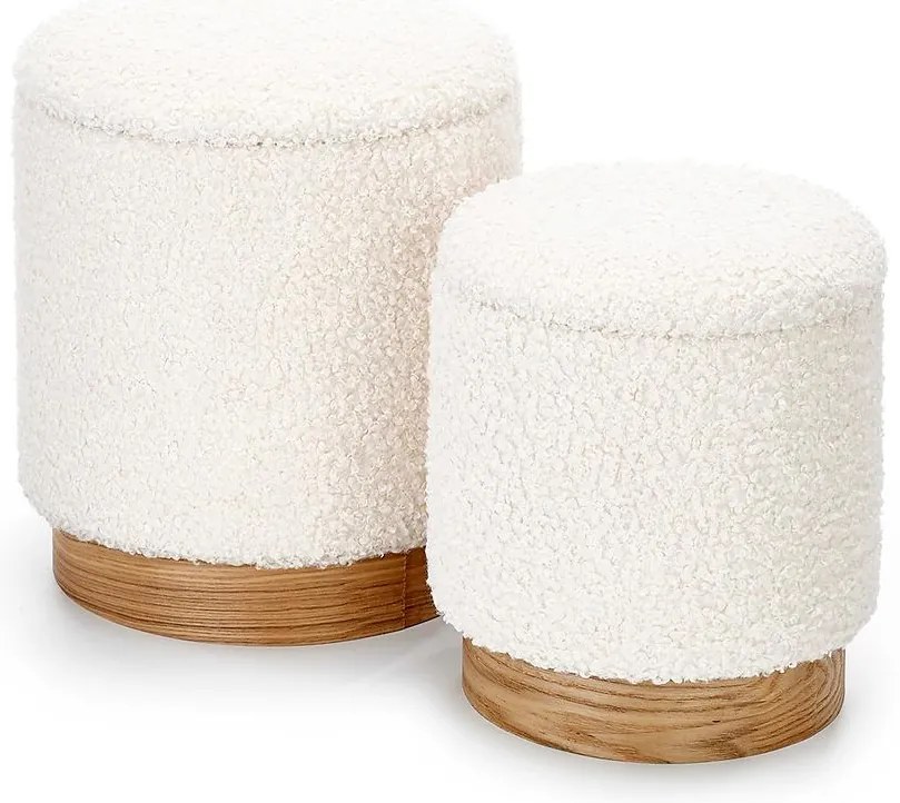 Taburetka 2 ks Cancun krémová/prírodné