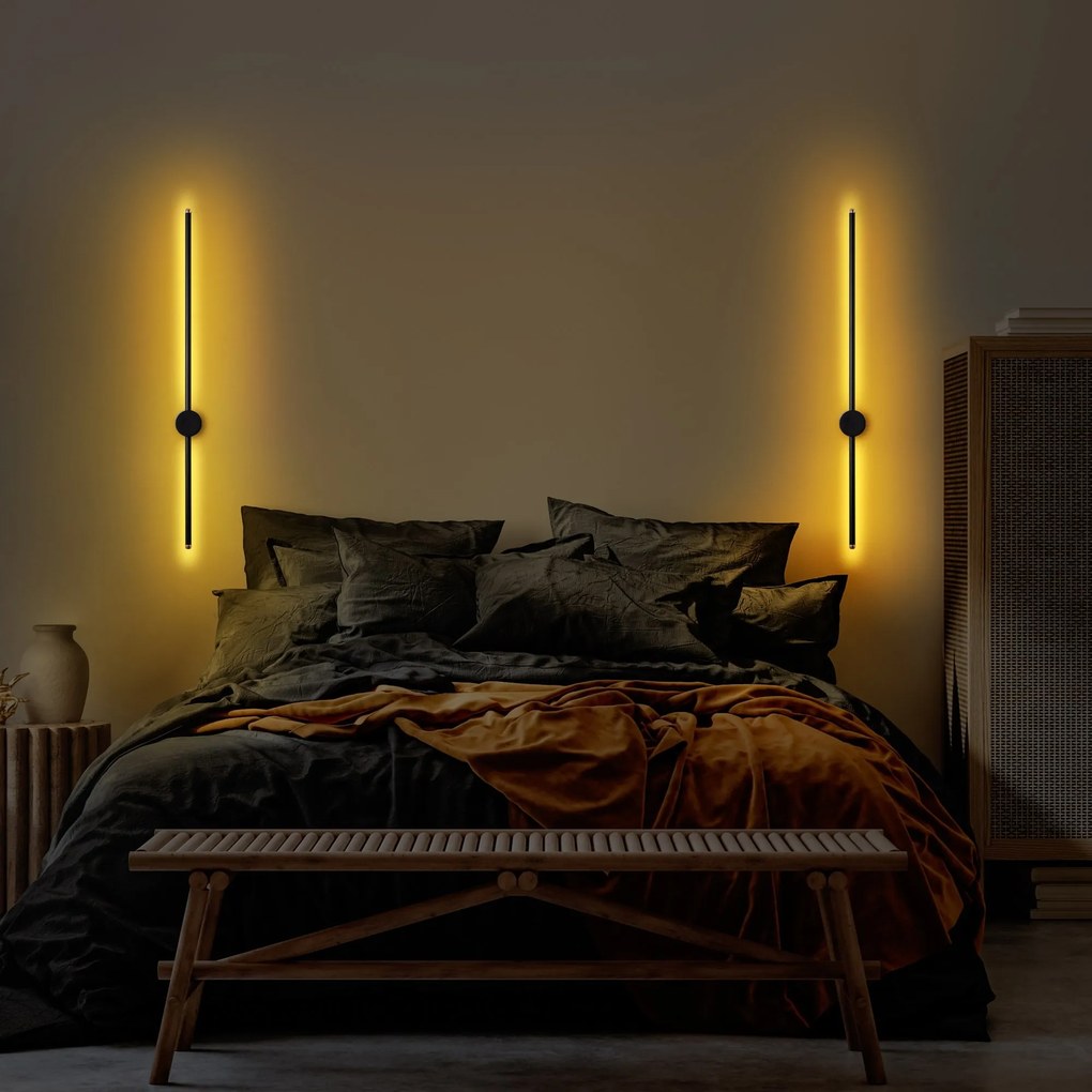 Nástenné LED svietidlo Sword II čierne