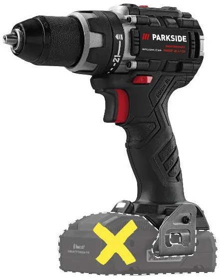 Parkside Performance® Aku vŕtací skrutkovač 20 V Pabsp 20 Li C4 + Akumulátor 20 V 2 Ah PAP 20 B1 + Nabíjačka 20 V 2,4 A (800011860)