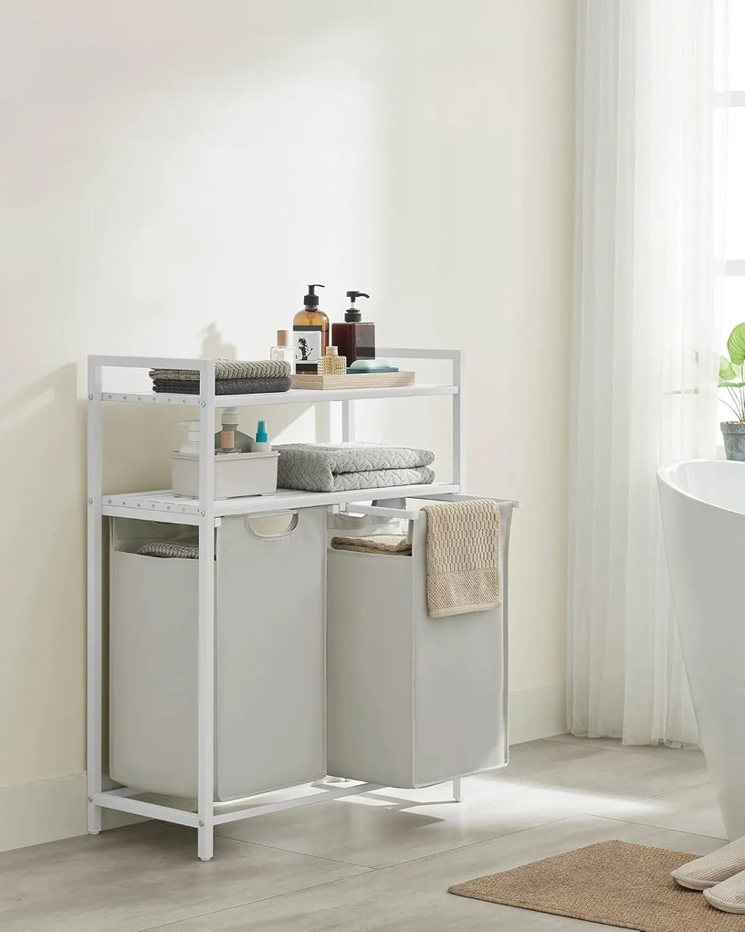 Koš na prádlo Vasagle Ovules Lonels bílý