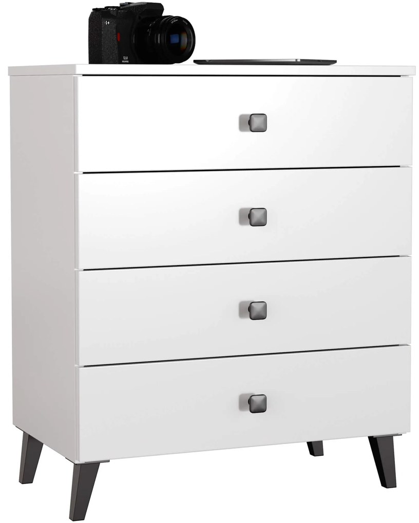 Komoda MOBI K-04 biela/čierna