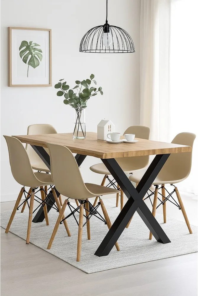 Jedálenský stôl v dekore duba 90x160 cm Kora – Bonami Essentials