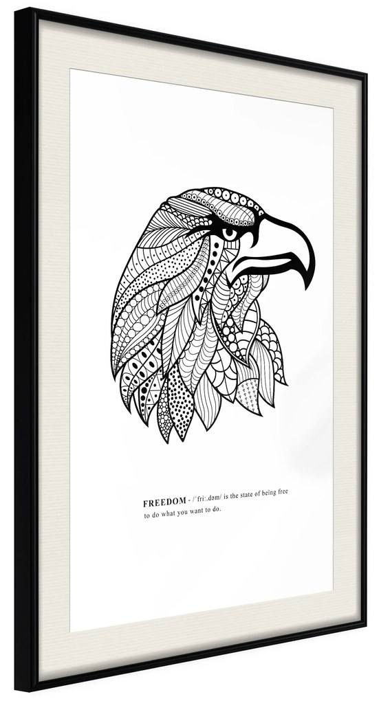 Artgeist Plagát - Eagle of Freedom [Poster] Veľkosť: 20x30, Verzia: Zlatý rám s passe-partout