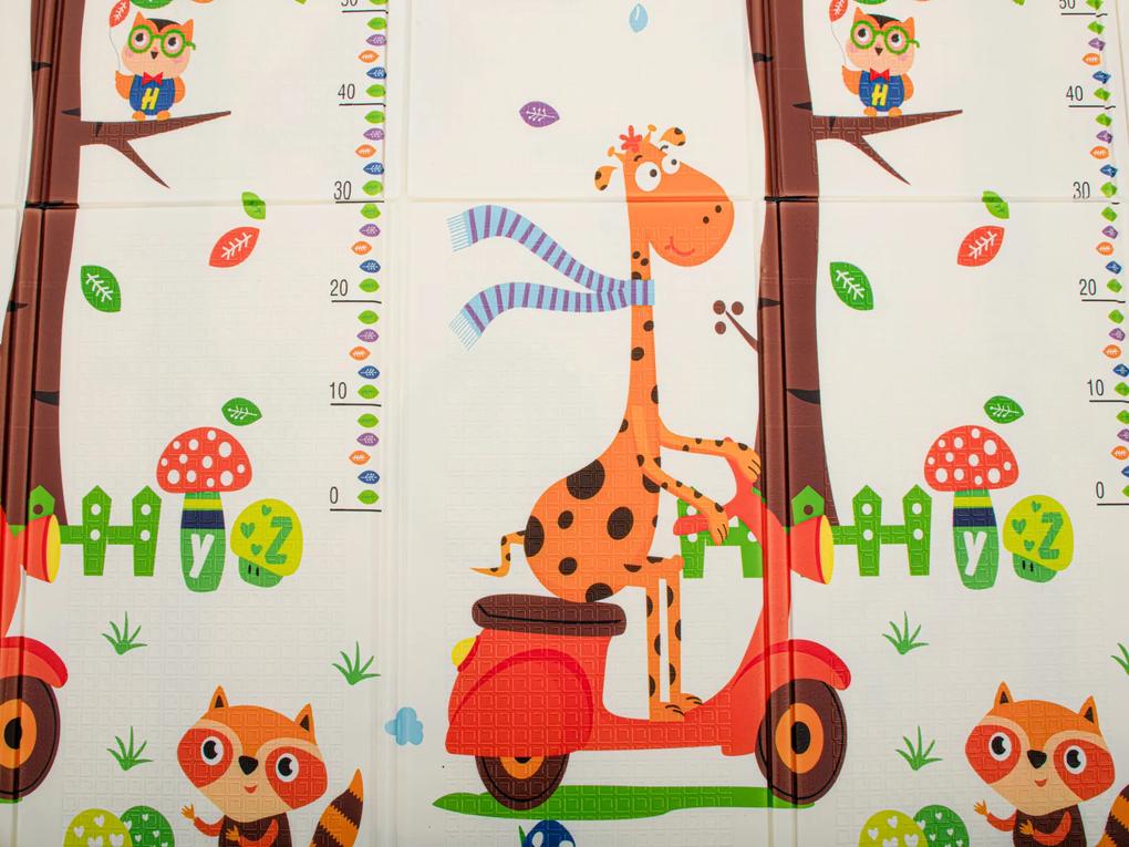 Hracia vzdelávacia penová podložka pre deti | srnka + žirafa