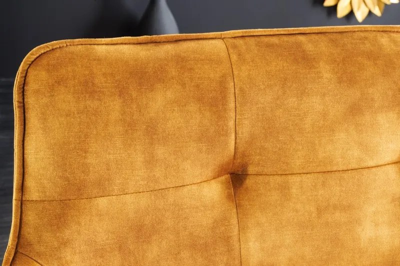 Lavica Euphoria 160cm zamat horčicovo žltá