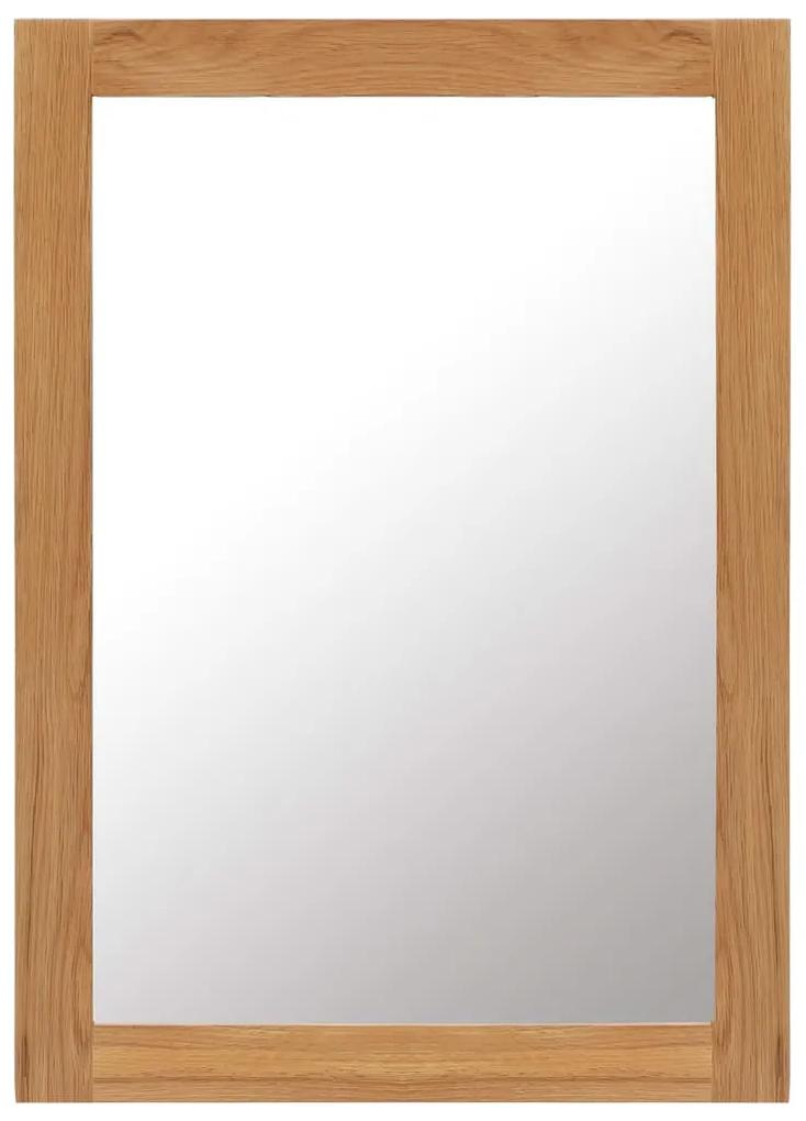 vidaXL Zrkadlo 50x70 cm, dubový masív