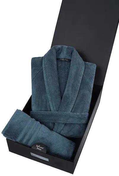 Soft Cotton Luxusný pánsky župan PREMIUM s uterákom 50x100 cm v darčekovom balení XL + uterák 50x100cm + box Bordo