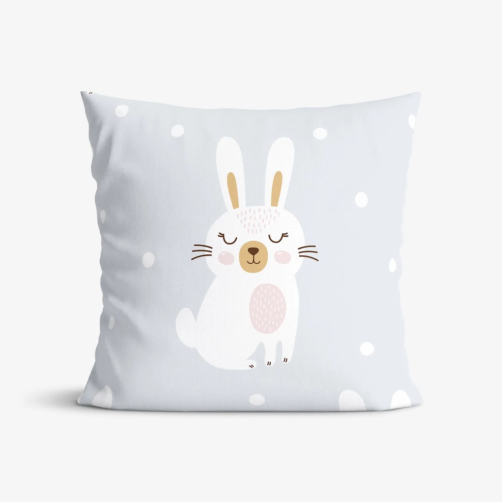 Goldea detská bavlnená obliečka na vankúš - zasnení králičkovia 60 x 60 cm