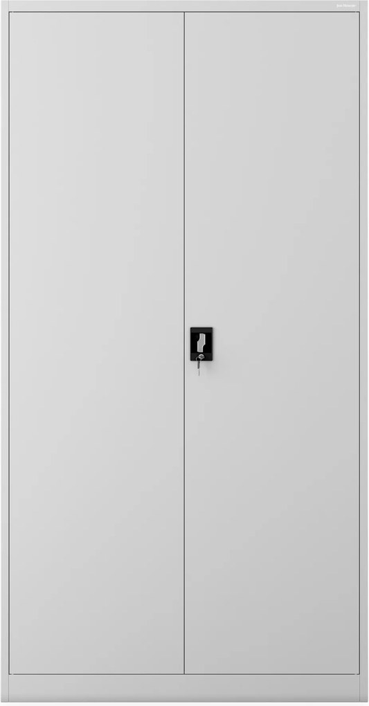 Široká a vysoká sivá kovová kancelárska skriňa, 1150x2200x400 mm: JAN II H2200