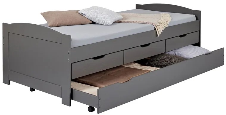 Inter Link Funkčná posteľ s 3 zásuvkami (sivá) (100161881)