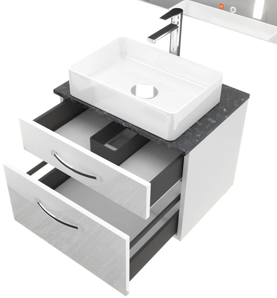 Kúpeľňový nábytok Euphoria EUP P 60/0/W/S/0/BK/MB