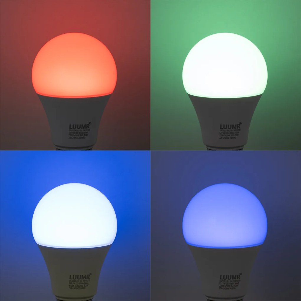 Sada 5 ks E27 Stmievateľné LED žiarovky A60 Opal 9W 806lm 2700-6500K