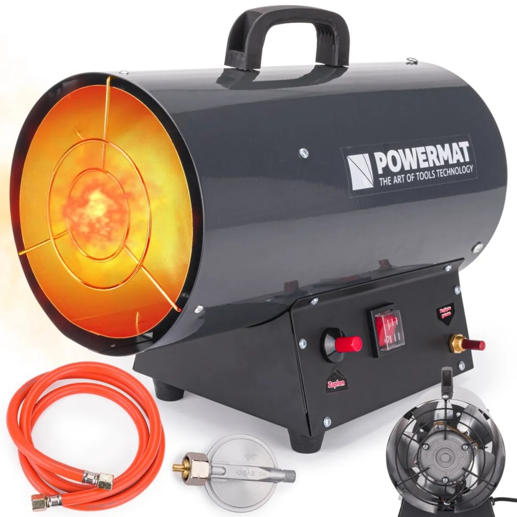 Plynový ohrievač 15kW + reduktor a hadica | PM-NAG-15GN