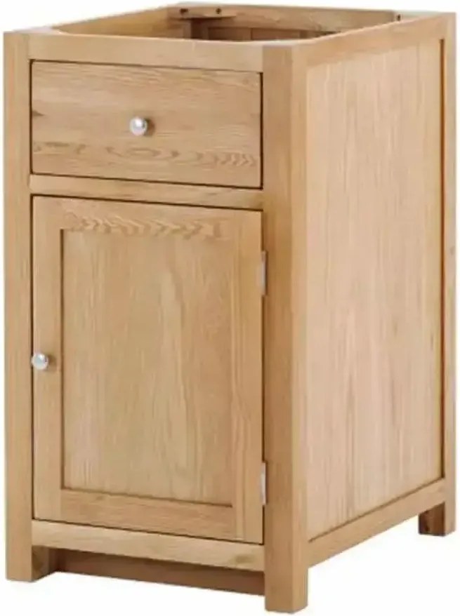 Spodná jednodverová kuchynská skrinka z masívu s otváraním vpravo a zásuvkou, 50×60×86 cm