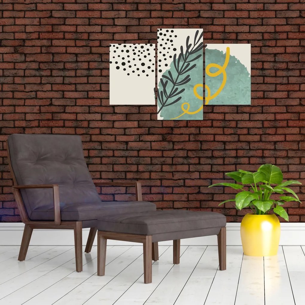 Obraz - Abstraktné listy N⁰1 (90x60 cm)