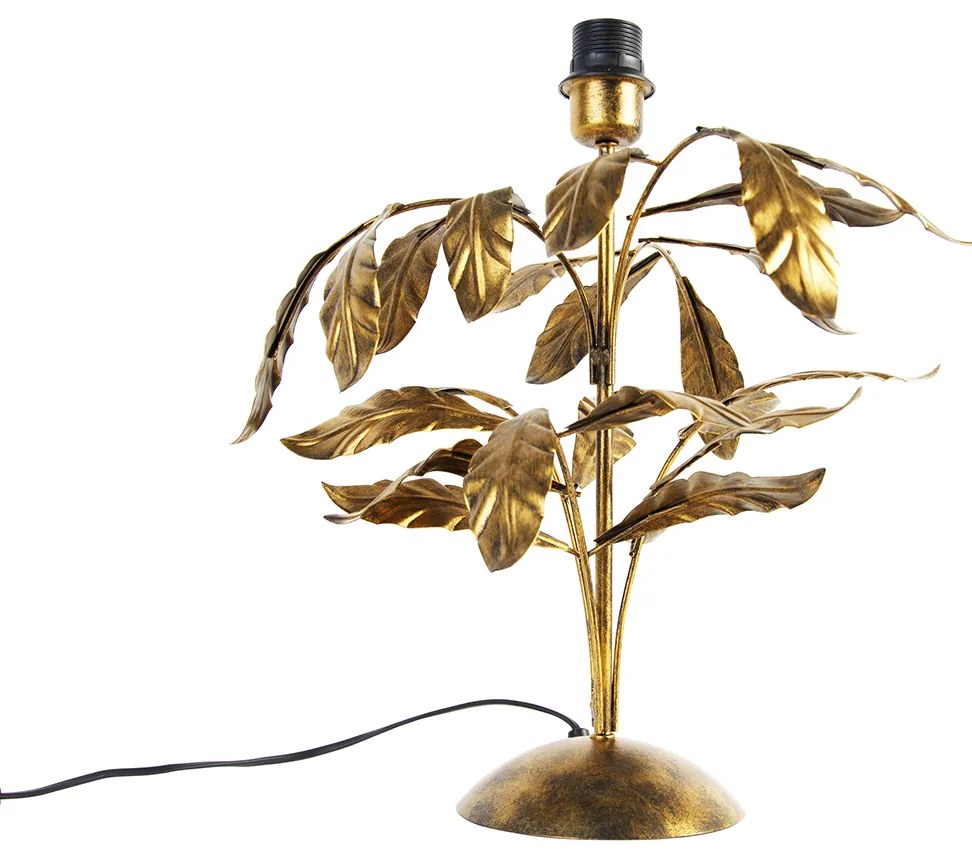 Vintage stolná lampa staroružová 40 cm bez tienidla - Linden