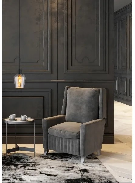 Globo 15627 - Luster na lanku RYAN 1xE27/40W/230V pr. 13,5 cm čierna