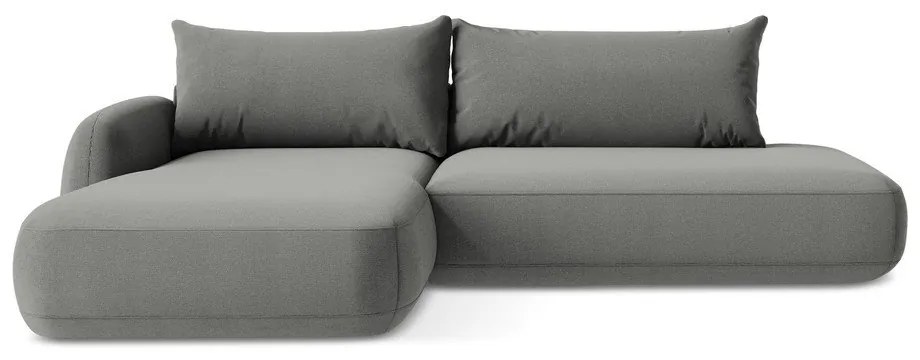 Sivá rozkladacia rohová pohovka (ľavý roh/s leňoškou) Hale – Makamii