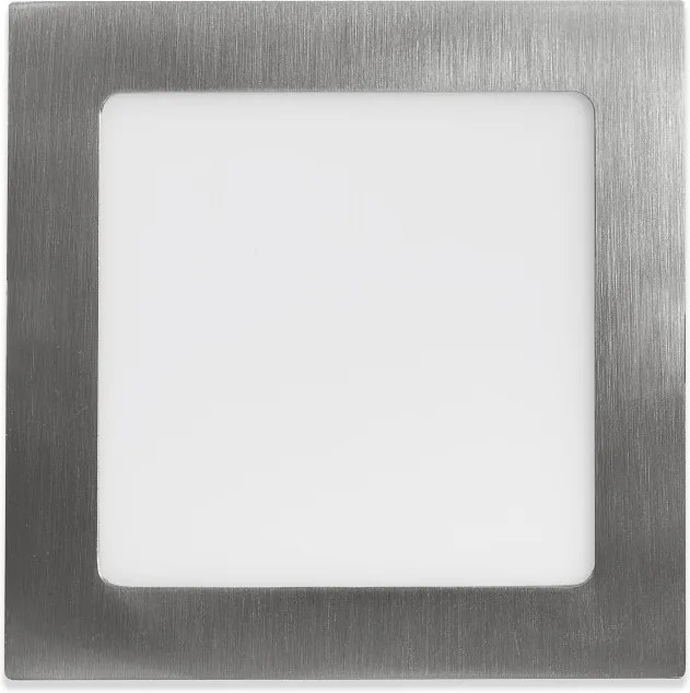 LED Solution Strieborný vstavaný LED panel hranatý 170 x 170mm 12W - VZORKA