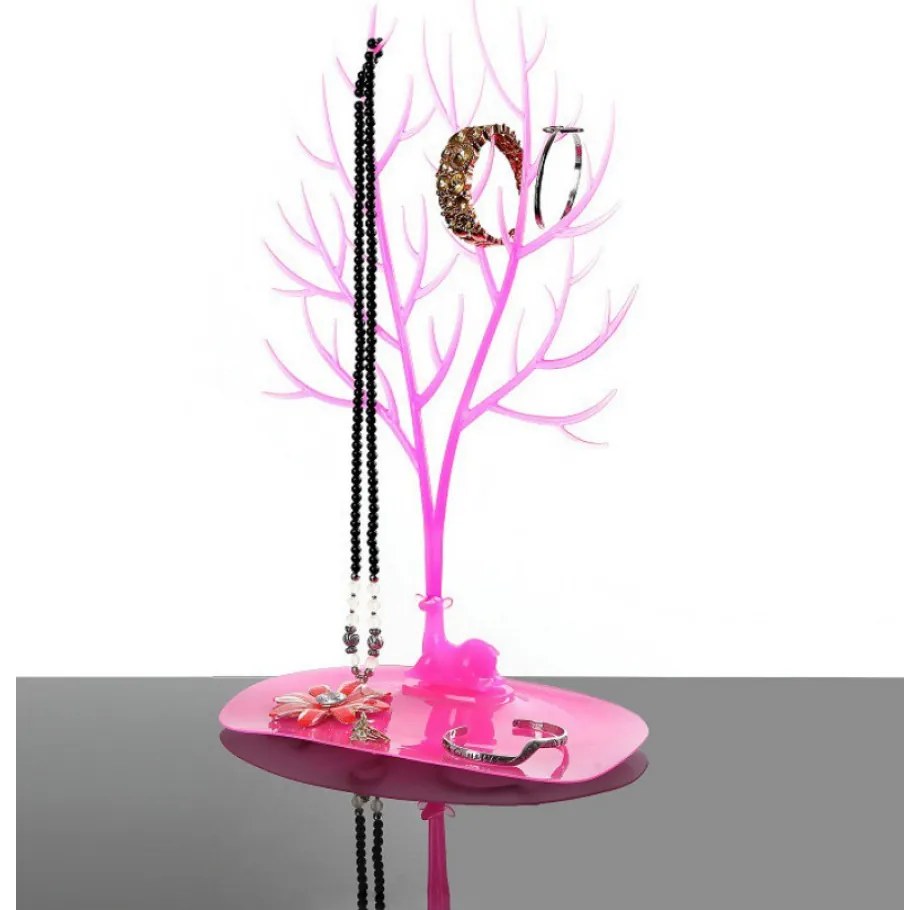 Stojan na šperky a náušnice jeleň, ružova Carles E32R